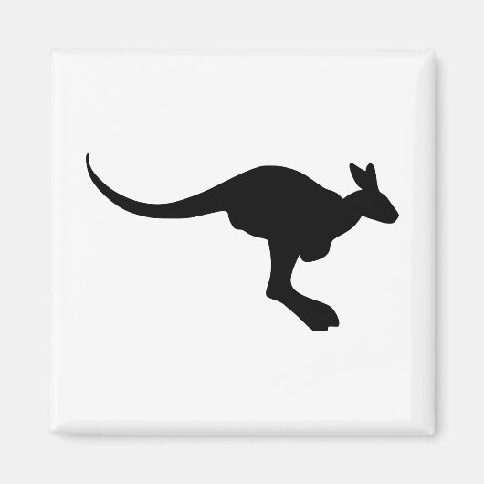 Kangaroo-Silhouette Magnet (Vorne)