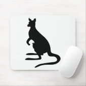Kangaroo-Silhouette Mousepad (Mit Mouse)
