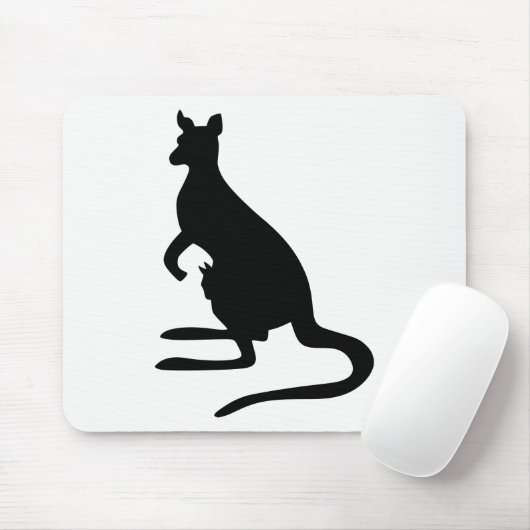 Kangaroo-Silhouette Mousepad (Mit Mouse)