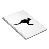 Kangaroo-Silhouette Notizblock (Rechte Seite)