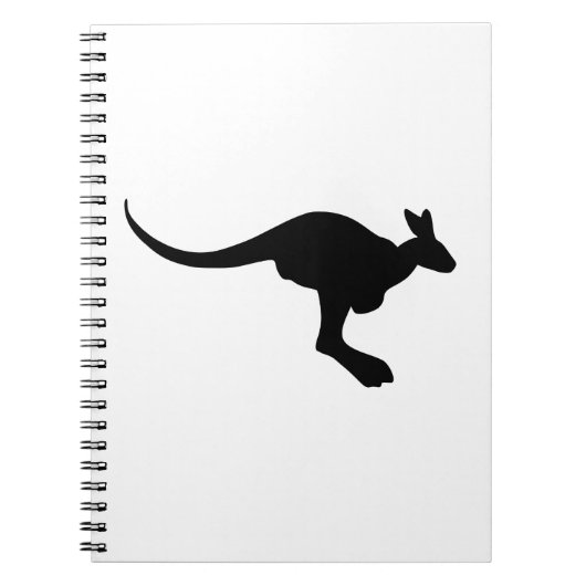 Kangaroo-Silhouette Notizblock (Vorderseite)
