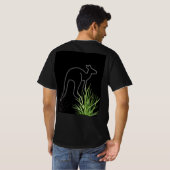 Kangaroo-Silhouette T-Shirt (Schwarz voll)