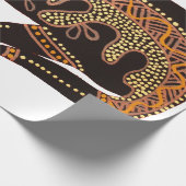 Kangaroo-Single über Weißwaschpapier Geschenkpapier (Ecke)