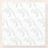 Kangaroo Sketch Glasuntersetzer (Rückseite)