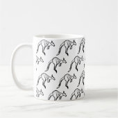 Kangaroo Sketch Kaffeetasse (Links)