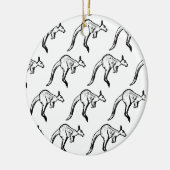 Kangaroo Sketch Keramik Ornament (Links)
