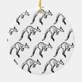 Kangaroo Sketch Keramik Ornament (Hinten)