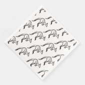 Kangaroo Sketch Serviette (Ecke)