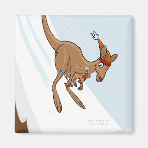 Kangaroo Ski Jump Magnet