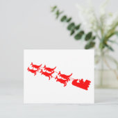 Kangaroo Sleigh Feiertagspostkarte (Stehend Vorderseite)