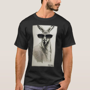 Kangaroo Sonnenbrille Zoo Tiere Natur Au T-Shirt