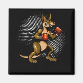 Kangaroo Spaß Boxer Animal Fun Boxing Magnet (Vorne)