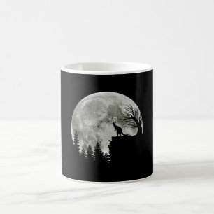 Kangaroo Stand auf dem Berg Spooky Halloween Moon Kaffeetasse
