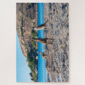 Kangaroo Standoff am Strand, 1014 Stück Puzzle (Vertikal)
