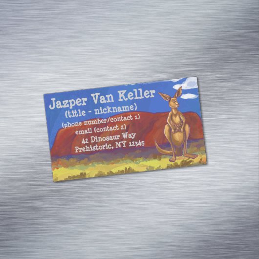 Kangaroo Stationery Magnetische Visitenkarte (Beispiel)