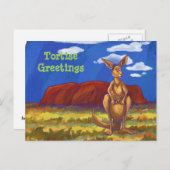 Kangaroo Stationery Postkarte (Vorne/Hinten)