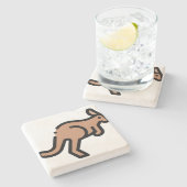 Kangaroo Steinuntersetzer (Seitenansicht)