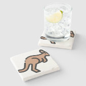 Kangaroo Steinuntersetzer (Seitenansicht)