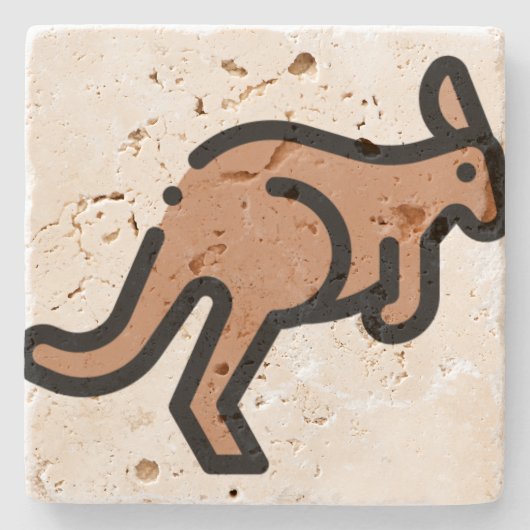 Kangaroo Steinuntersetzer (Vorderseite)
