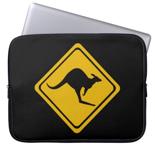 Kangaroo-Straße Laptopschutzhülle (Vorderseite)
