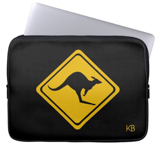 Kangaroo-Straße Laptopschutzhülle (Vorderseite)