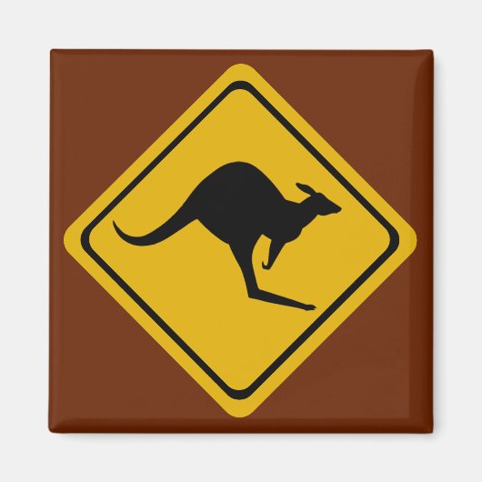 Kangaroo-Straße Magnet (Vorne)