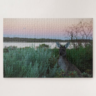 Kangaroo Sunset am Lake Australia, 1014 Stück Puzzle