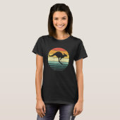 Kangaroo Sunset Retro Vintag Kangaroo T-Shirt (Vorne ganz)