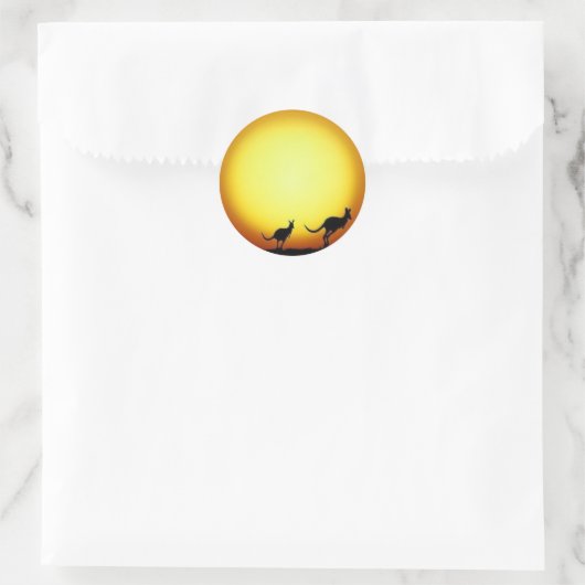 Kangaroo Sunset Stickers (Tasche)