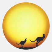 Kangaroo Sunset Stickers (Vorderseite)