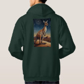 Kangaroo-Szene mit australischem Aborigine-Thema Hoodie (Rückseite)