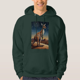 Kangaroo-Szene mit australischem Aborigine-Thema Hoodie