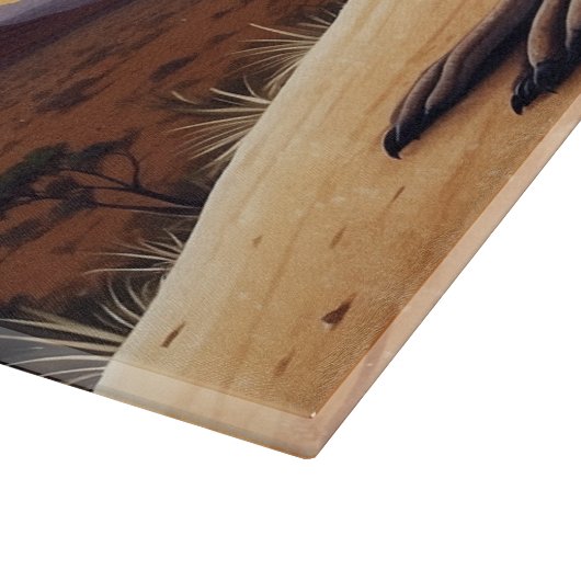 Kangaroo-Szene mit australischem Aborigine-Thema Schneidebrett (Ecke)