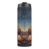 Kangaroo-Szene mit australischem Aborigine-Thema Thermosbecher (Vorderseite)