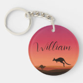 Kangaroo Themed Key Chain Schlüsselanhänger (Vorderseite)