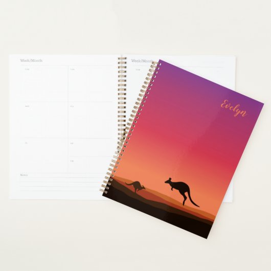 Kangaroo Themed Personalisiert Planner Notebook Planer (Anzeige)