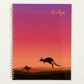 Kangaroo Themed Personalisiert Planner Notebook Planer (Vorderseite)