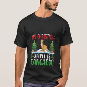 Kangaroo Tragen Weihnachtsmannmütze Weihnachten Ge T-Shirt