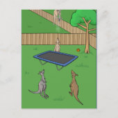 Kangaroo Trampolin Bounce Postkarte (Vorderseite)
