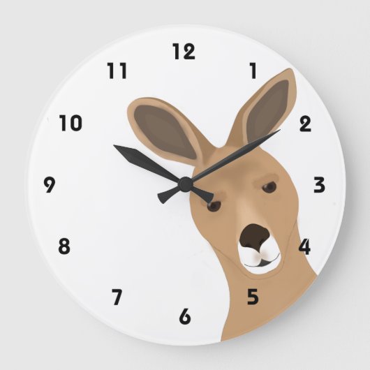 Kangaroo-Uhr Große Wanduhr (Vorderseite)