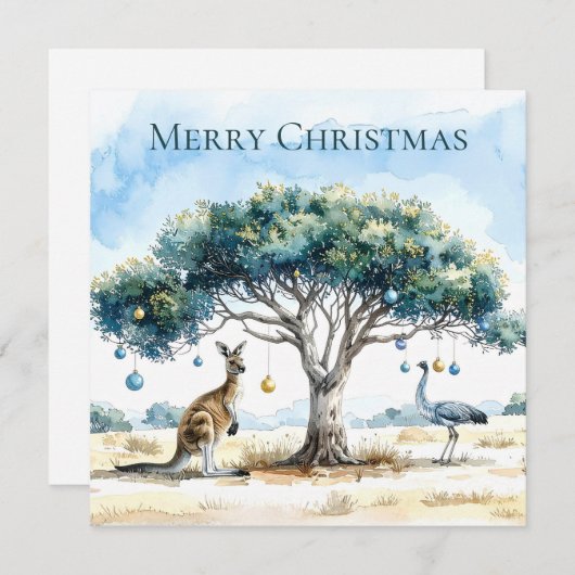 Kangaroo und Emu Weihnachten Gumtree Baubles (Vorne/Hinten)