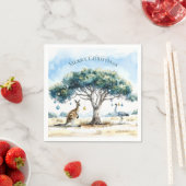 Kangaroo und Emu Weihnachten Gumtree Baubles Serviette (Beispiel)