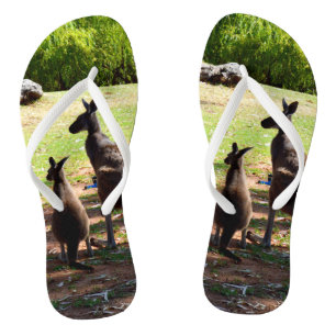 Kangaroo und ihre Joey, Flip Flops Badesandalen