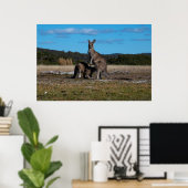 Kangaroo und Joey Poster (Heimbüro)