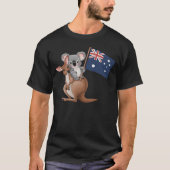 Kangaroo und Koala Black T-Shirt (Vorderseite)