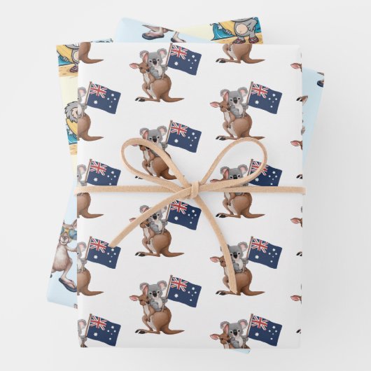 Kangaroo und Koala Geschenkpapier Set (Beispiel)