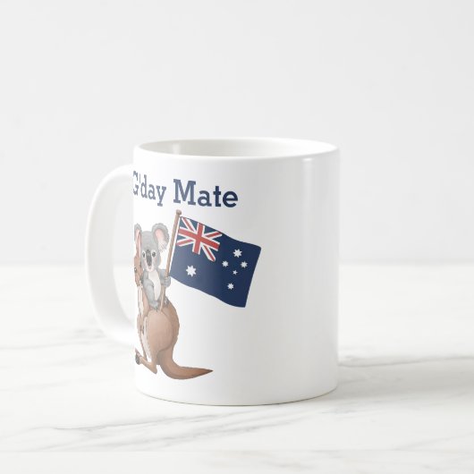 Kangaroo und Koala Kaffeetasse (Vorderseite Links)