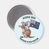 Kangaroo und Koala Magnet (Vorderseite/Rückseite)