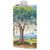 Kangaroo unter dem Hummer mit Weihnachtsbaumbaumho Flachmann (Links)