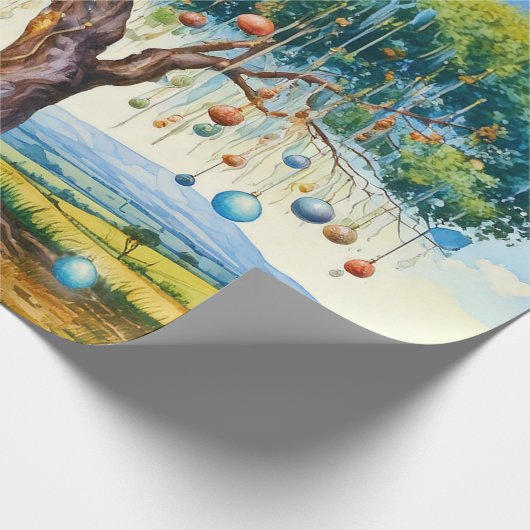 Kangaroo unter dem Hummer mit Weihnachtsbaumbaumho Geschenkpapier (Ecke)